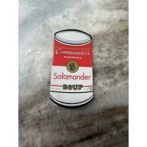 Commander Salamander Campbell's Soup Can Button Pin Brooch